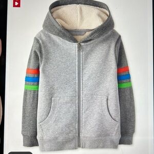 Hanna Andersson Faux Shearling Colorblock Hoodie, 8